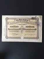 Svájc Bauxit Trust AG. Részvénye 50 Frank 1927.