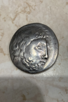 Kelta ezüst tetradrachma -9,0gr, 23-24mm átmérő-, dunai tipus. Kr.e. III-II. század.