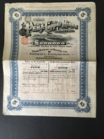 Penai Rézbányák Részvénytársaság 5 Fontos Részvénye 1914.
