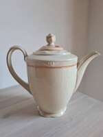 Csodaszép krém színű  diszkréten díszített elegáns német Bavaria vintage porcelán teás kanna