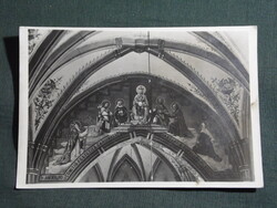 Képeslap,Keszthely,Róm. kat. templom festmény látkép,Dr. Dornyay honismertető 33. sz kártya,1950-