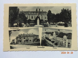 Régi postatiszta Weinstock képeslap: Tornalja, részletek (Országzászló, Posta, Főutca)