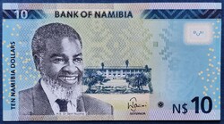 Namíbia 10 Dollars 2015, UNC.