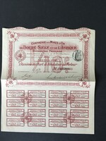 Du Bouré-Siéké és Francia és Nyugat-Afrika Aranyvállalt Részvény 1907.