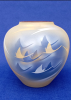 Retró  Japán Kutani Yaki Ware Unkaitssuru porcelán váza