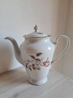 Csodaszép rózsás elegáns Cseh Bohemia vintage porcelán teás kanna