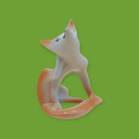 Hollóházi porcelán róka figura