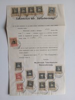 ZA618.14 Régi irat - 1911 Mezőkövesd -  Vatta - Kapxcik Mihály -Tóth Borbála