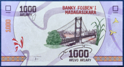 Madagaszkár 1000 Ariary 2017, UNC.