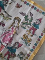 Textil, gyermek zsebkendő a 70- es évekből  / Hófehérke