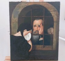 (K) Antik festmény eladó 43x52  cm