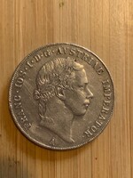 Ferenc József ezüst tallér 1855A -25,99gr, 38mm átmérő. Ritka!