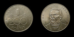 200 FORINT - CSODÁLATOS EZÜST ÉRME - DEÁK FERENC EMLÉKEZETÉRE