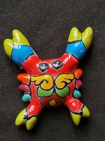 Mexikói talavera kerámia rák figura