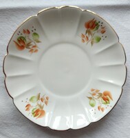 JIESIA szlovén kézi festésű, aranyozott porcelán kistányér 6 db.