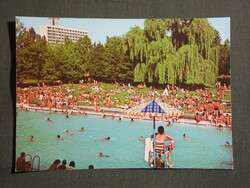 Képeslap,Miskolctapolca fürdő,barlangfürdő,strand,park,medence látkép,részlet, 1977-