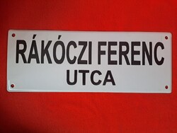 Régi zománcozott tábla / zománctábla / utcanév-tábla