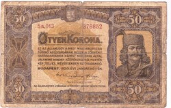 Magyarország 50 korona 1920 FA