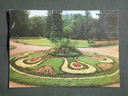 Képeslap,Miskolctapolca fürdő,barlangfürdő,sétány,park látkép,részlet, 1981-