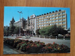 Régi képeslap, Debrecen, Aranybika szálló, postatiszta