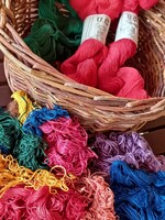 Régi hímző fonal, cérna- együtt, kézimunka alapanyag vintage