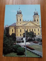 Régi képeslap, Debrecen, Református Nagytemplom, postatiszta