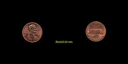 1 CENT - USA - ÉRME 16. ELNÖKÉNEK ABRAHAM LINCOLNAK EMLÉKÉRE