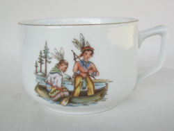 Indiános MZ Csehszlovákia porcelán mese mintás gyerek bögre csésze
