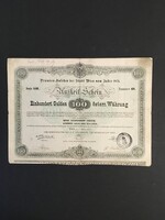 Ausztria Bécs Város Prémiumkötvény 100 Gulden 1874.