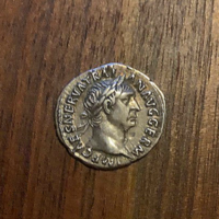 Traianus ezüst denár, AD 100, Roma -3,32gr, 18-19mm átmérő. Ritka!