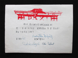 Szent Kristóf Csónak Részvénytársaság részvény 5 forint 1949 - PAX! - cserkész?