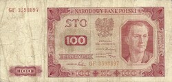 100 zloty zlotych 1948 Lengyelország kerettel nélkül 1. Ritkább