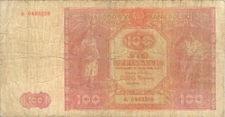 100 zloty zlotych 1946 Lengyelország