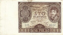 100 zloty zlotych 1934 Lengyelország 1.