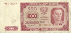 100 zloty zlotych 1948 Lengyelország kerettel nélkül 2. Ritkább
