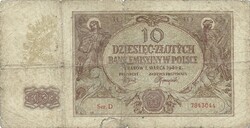 10 zloty zlotych 1940 Lengyelország 1.