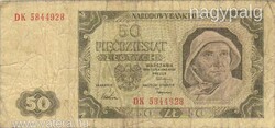 50 zloty zlotych 1948 Lengyelország