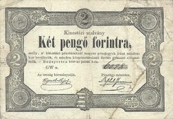 Két 2 pengő forintra 1849 Kincstári utalvány 1.