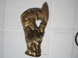 NŐ FÉL-AKT , BRONZ  , EGZOTIKUS NŐ 31 cm , Falidisz