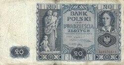 20 zloty zlotych 1936 Lengyelország 1.