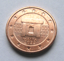 Málta - 1 euro cent - 2022 - Mnajdra őskori templomegyüttesének oltára - Ritka!