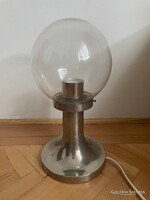 Narva króm asztali lámpa víztiszta üveg - vintage retro bauhaus design mid centur spaceage