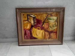 Jelzett asztali csendélet ismeretlen művész