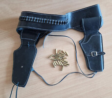 Cowboy fegyvertartó öv, fekete