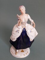 Beautiful Royal Dux - Baroque Fan Lady by Elly Strobach