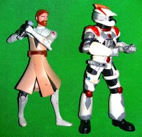 Minőségi STAR WARS -A KLÓNOK HÁBORÚJA OBI-WAN + EGY KLÓN HARCOS  12cm játék akció figurák 2db EGYBE