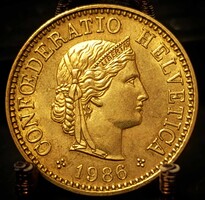 Svájc 5 rappen, 1986 B09B1