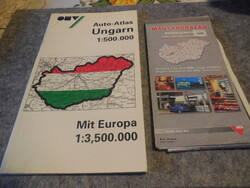 Térkép ..., Auto Atlasz   ÖMV -s  és  Magyar o autós térképe  MOL - os , üzemanyag kutak jelezve !