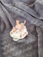 Régi  tüllszoknyás barokk lány balerína - jelzett német porcelán figura