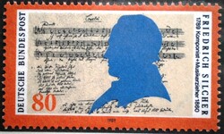N1425 / Németország 1989 Friedrich Silcher zeneszerző bélyeg postatiszta